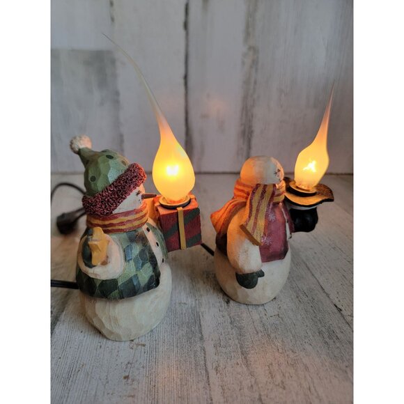 Crazy Mountain Snowman light up Xmas figure decor set - Picture 5 of 9